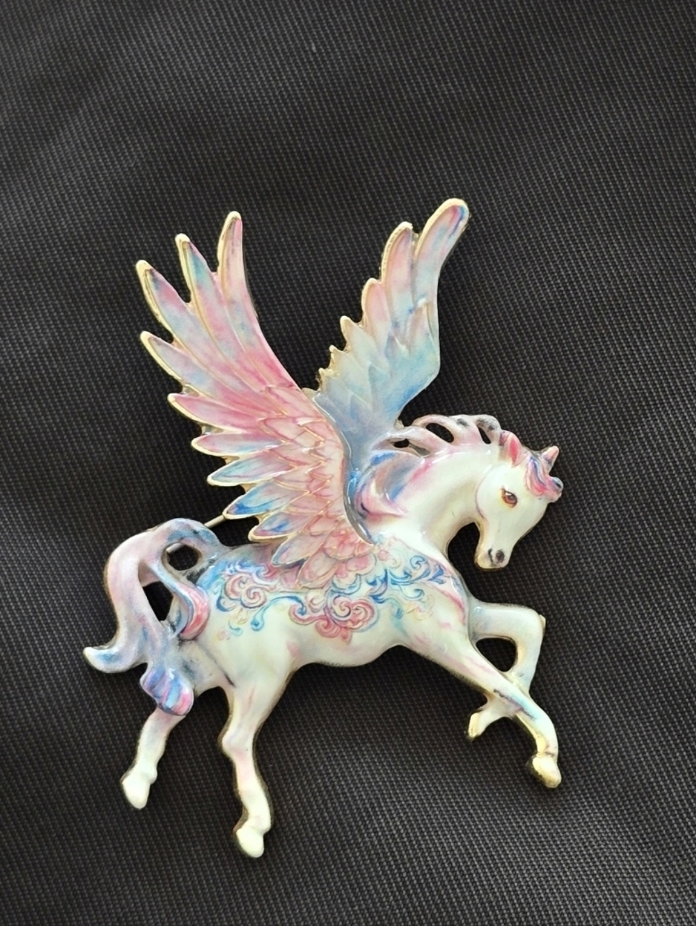 Whimsical Cloud Walker Unicorn Brooch Pin Whimsigoth Unicorn